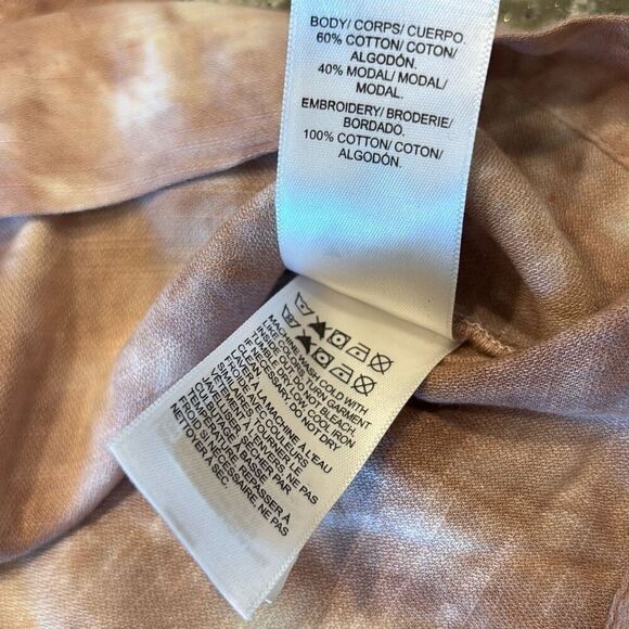 Lucky Brand purple tie dye peasant top shirt babydoll boho Sz S - Picture 12 of 12